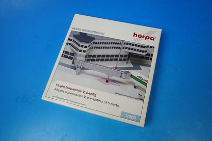 1:500 Airport Diorama Accessory No. 5 Single Boarding Bridge 5-piece set 519694 Herpa airplane model