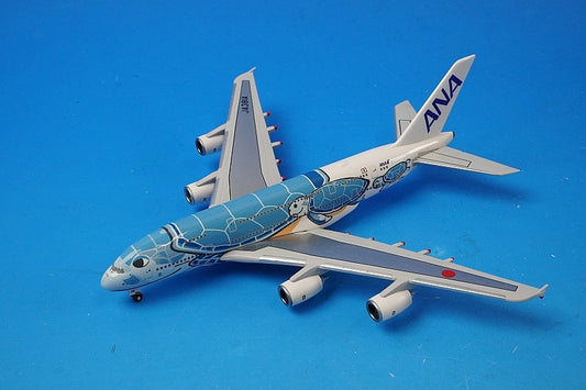 1:500 A380-841 ANA FLYING HONU ANA Blue JA381A NH50063 ANA airplane model