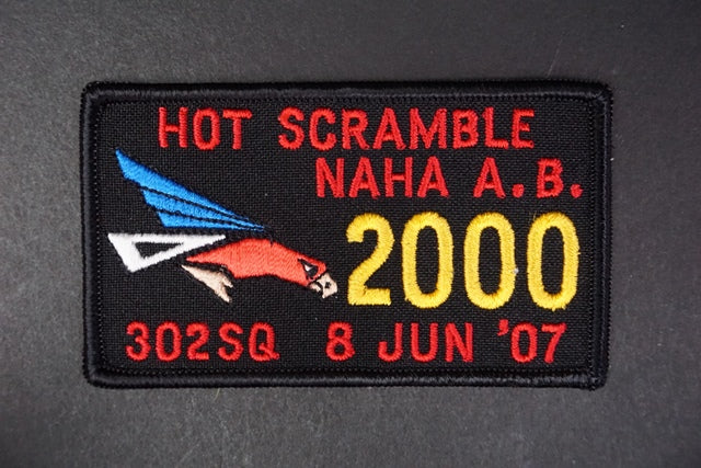 Patch JASDF 302SQ Hot Scramble 2000th anniversary Naha A.B. without hook and loop