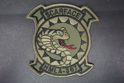 Patch USMC HMLA-367 1st MAW Attack Helicopter Squadron SCARFACE without hook and loop