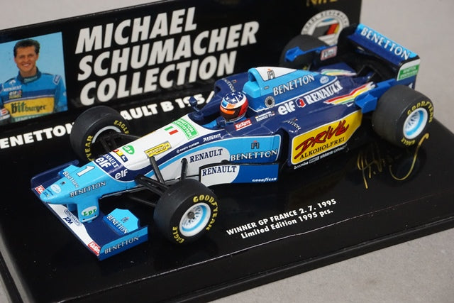 1:43 MINICHAMPS 510954318 Benetton Renault B195 French GP Winner M. Schumacher 1995 #1 MSC No.24