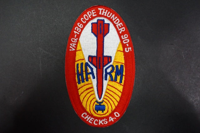 Patch USN VAQ-136 COPE Thunder 90-5 without hook and loop