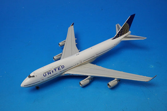 1:400 B747-400 United N128UA GJUAL1146 Gemini airplane model
