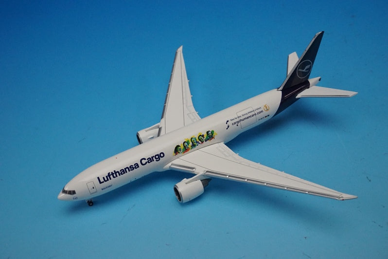 1:500 B777F Lufthansa Cargo Human Care Buenos Dias Mexico D-ALFI 535755 Herpa