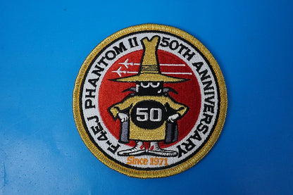 Patch JASDF F-4EJ Phantom II 50th Anniversary Gold Spook with hook and loop