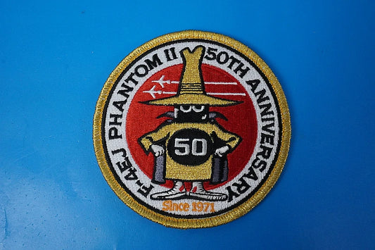 Patch JASDF F-4EJ Phantom II 50th Anniversary Gold Spook with hook and loop
