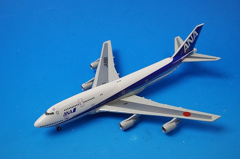 1:400 B747-400D ANA final flight, wooden pedestal stand included, JA8961 NH40081 ANA airplane model