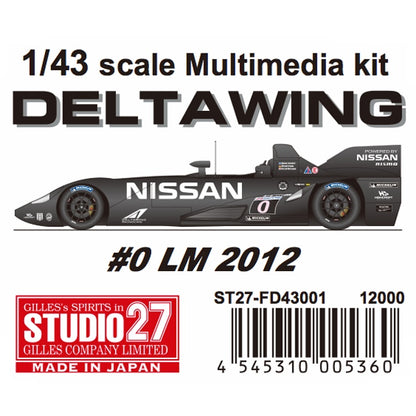 [ Back-order ]STUDIO27 FD43001 1:43 DELTAWING LM 2012 Multimedia Kit