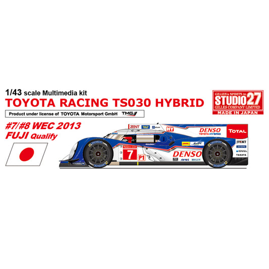 [ Back-order ]STUDIO27 FD43026 1:43 TOYOTA TS030 WEC 2013 Fuji Qualify Multimedia Kit