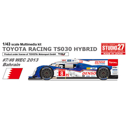 [ Back-order ]STUDIO27 FD43027 1:43 TOYOTA TS030 WEC 2013 Bahrain Multimedia Kit