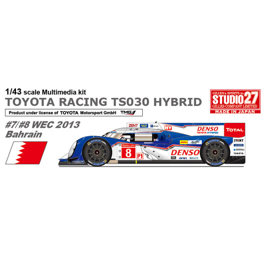 [ Back-order ]STUDIO27 FD43027 1:43 TOYOTA TS030 WEC 2013 Bahrain Multimedia Kit