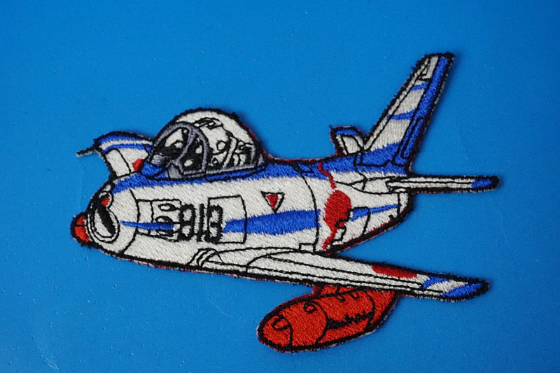 Patch JASDF F-86F Sabre Blue Impulse (Original Team) #92-7913 Silhouette Patch (No Velcro)