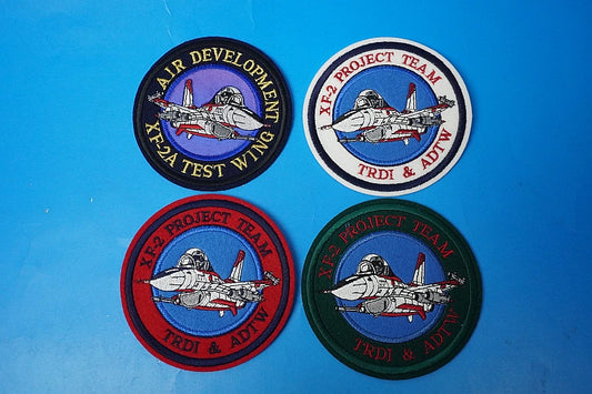 Patch JASDF Flight Development Experimental Group XF-2 XF-2A Project Team Gifu Base 4-piece set with different colors without hook and loop