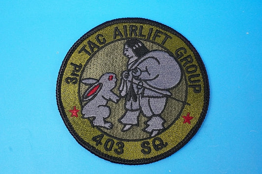 Patch JASDF 3rd TAC AIRLIFT GROUP 403SQ Hare of Inaba Low Visibility with hook and loop
