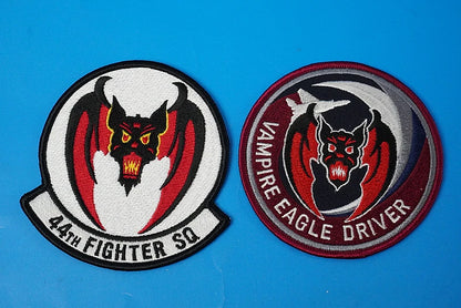 Patch USAF 44th Expeditionary Fighter Squadron Vampire Eagle Driver Patch (2 types, 2-piece set) without hook and loop