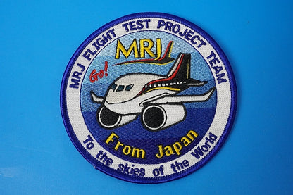 Patch Mitsubishi Aircraft MRJ FLIGHT TEST PROJECT TEAM Deformed without hook and loop