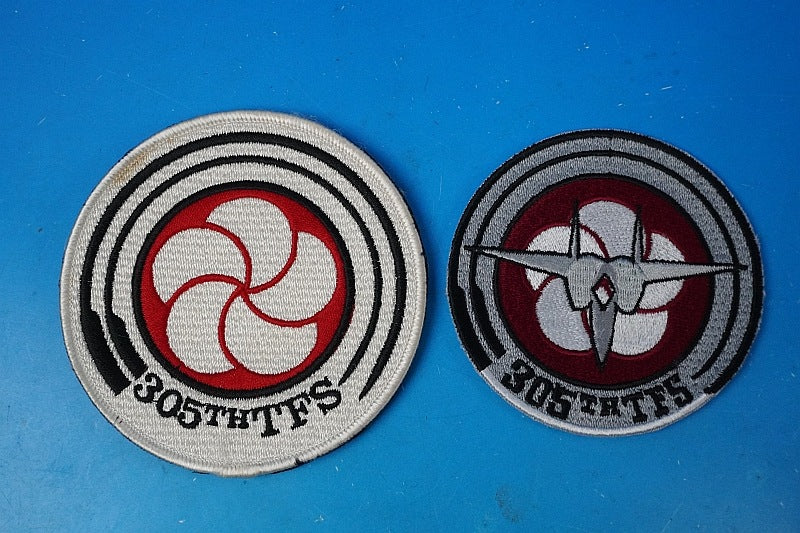 Patch JASDF 7th Air Wing F-15J Eagle 305th Squadron Nittawara Air Base Ume Group High-Vis & Low-Vis 2-Piece Set (With and Without Velcro)