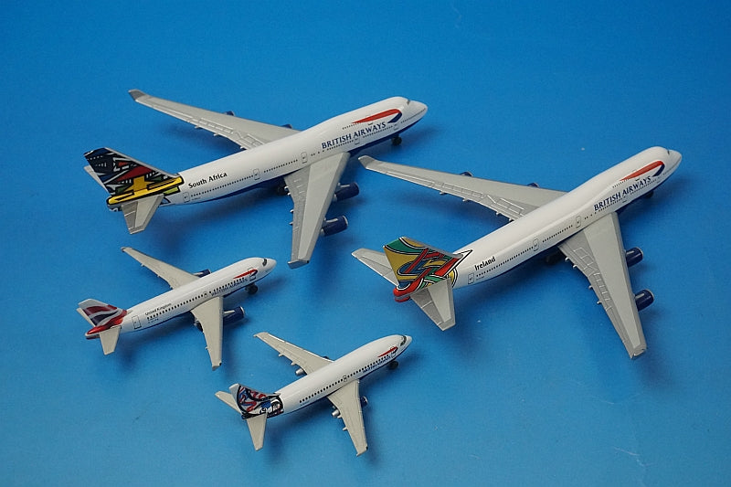 1:500 B747-400 A319 B737-200 British South Africa Ireland Union Flag Canada Diorama Accessories 4 aircraft SET 512190 Herpa