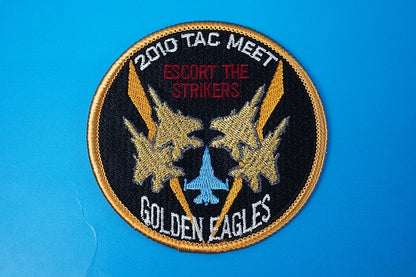 Patch JASDF TAC MEET 2010 ESCORT THE STRIKERS Golden Eagles without hook and loop