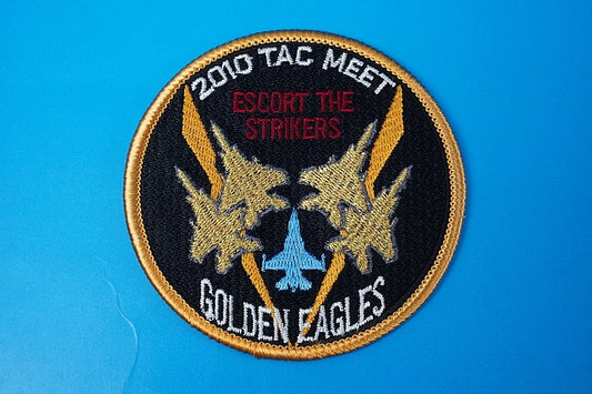 Patch JASDF TAC MEET 2010 ESCORT THE STRIKERS Golden Eagles without hook and loop