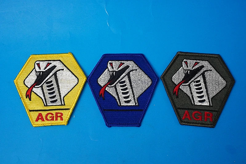 Patch JASDF Air Self-Defense Force AGR Flight Training Group Aggressor Komatsu Air Base Shoulder Patches (Assorted Colors) 3-Piece Set (No Velcro)