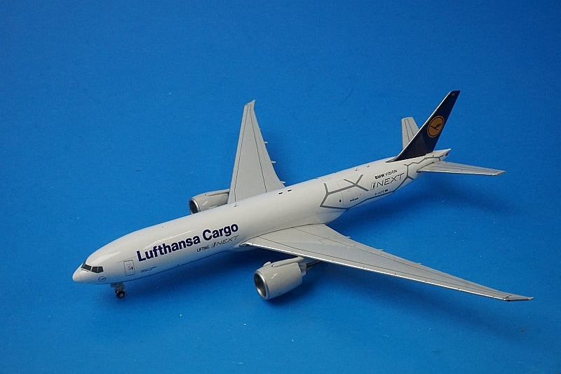 1:400 B777-200LRF Lufthansa Cargo BMW VISION Lifting I Next With Antenna D-ALFE XX4076 JC Wings airplane model