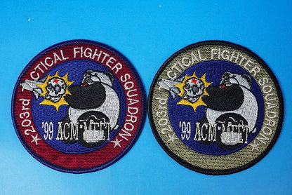 Patch JASDF Air Self-Defense Force 203rd Squadron ACM MEET '99 Battle Competition Polar Bear Brown Bear High Visibility & Low Visibility Set of 2 Chitose Air Base without hook and loop