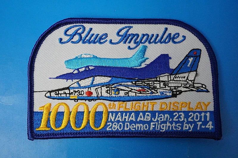 Patch JASDF Blue Impulse 1000th Flight Display Demonstration Flight Naha Air Base No Velcro