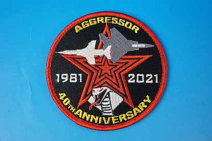 Patch JASDF Flight Instruction Group Aggressor 1981-2021 40th Cobra Red x Black with hook and loop