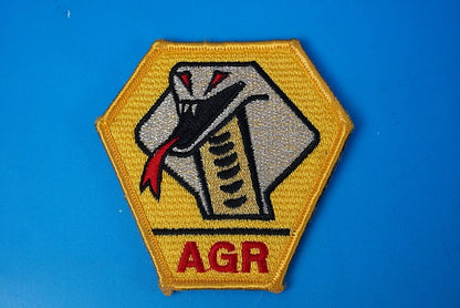 Patch JASDF Aggressor Flight Training Squadron Cobra Komatsu Air Base Shoulder Patch Hexagon Yellow with Hook and Loop