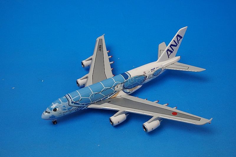 1:500 A380-800 ANA FLYING HONU ANA Blue with WiFi Radome and Gear JA381A NH50091 ANA Trading