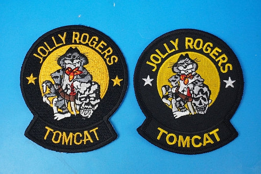 Patch USN TOMCAT VF-84 Jolly Rogers 2Set Different Color without hook and loop