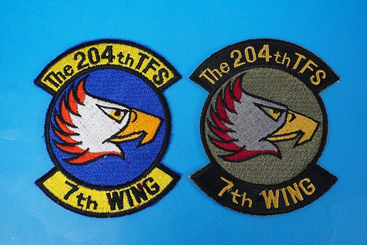 Patch JASDF 204 TFS 7th AW Eagle Head Hyakuri A.B. Low Visibility  without hook and loof