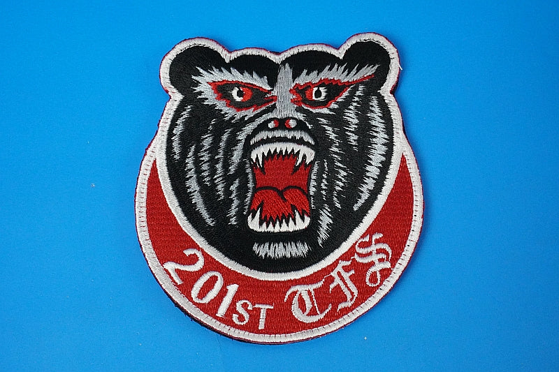 Patch JASDF F-15 201st TFS Ursus arctos high visibility with hook and loop