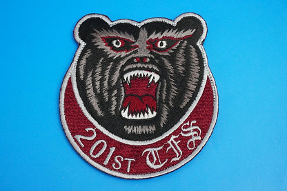 Patch JASDF F-15 201TFS Ursus arctos (large) Low Visibility with hook and loop