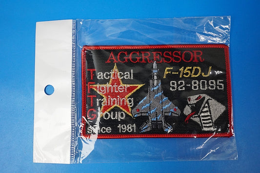 Patch JASDF F-15DJ Aggressor #92-8095 Cobra Square High Visibility without hook and loop