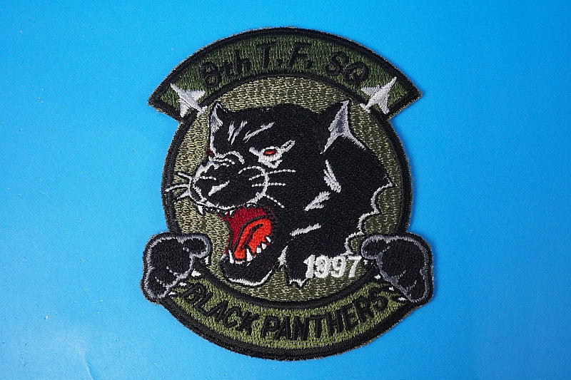 Patch JASDF 8TFSQ BLACK PANTHERS 1997 Tsukiro Low Visibility without hook and loop