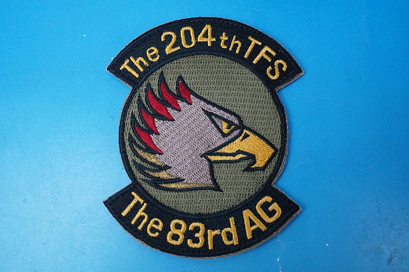 Patch JASDF 204th Squadron The 83rd AG Eagle Head Naha Air Base Low Visibility Brown Background with hook and loop