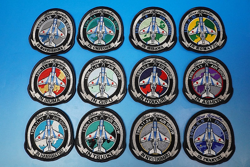 Patch JASDF 4AW Blue Impulse 1996 Air Show & Friendship 16set without hook and loop