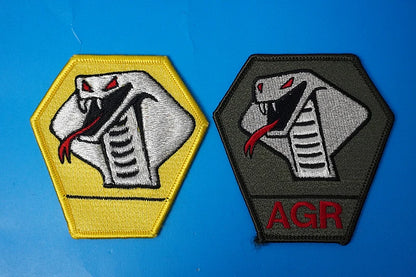 Patch JASDF Aggressor Squadron (Tactical Fighter Training Group) Shoulder Patch – Cobra Design (Set of 2 Variations) – No Velcro Backing