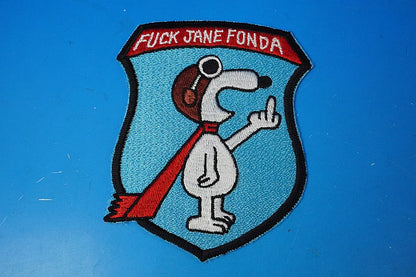 Patch USAF U.S. Air Force FUCK JANE FONDA Jane Fonda Vietnam War Snoopy No Velcro