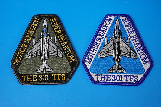 Patch JASDF 301TFS MOTHER SQUADRON SUPER PHANTOM high visibility & low visibility Set of 2 without hook and loop