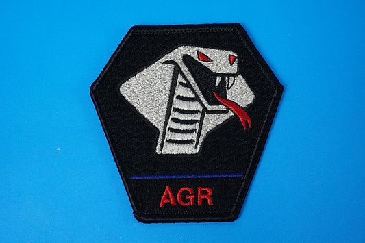 Patch JASDF Aggressor AGR Komatsu AB Shoulder Patch Black Hexagon without hook and loop