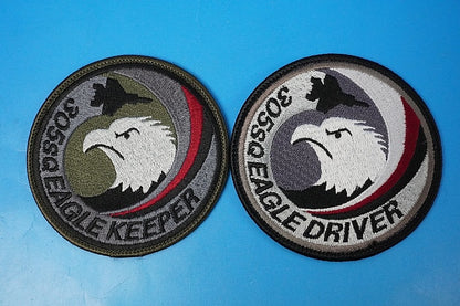 Patch JASDF Japan Air Self-Defense Force 305th Squadron Eagle Keeper Eagle Driver Low Visibility 2 Types 2 Pieces Set No Velcro