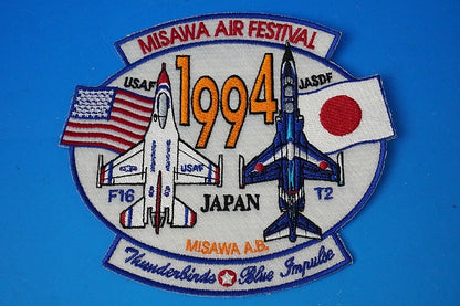 Patch JASDF Misawa Air Festival Blue Impulse & Thunderbirds Competition Commemorative Patch 1994 Misawa Air Force Base without hook and loop