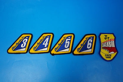 Patch JASDF 4AW Blue Impulse Jr. 3rd / 4th / 5th / 6th etc. Set of 5 vertical tail patches without hook and loop