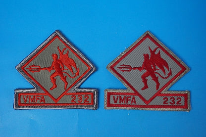 Patch USMN F-4 Phantom VMFA-232 Red Devils Different colors Set of 2 without hook and loop