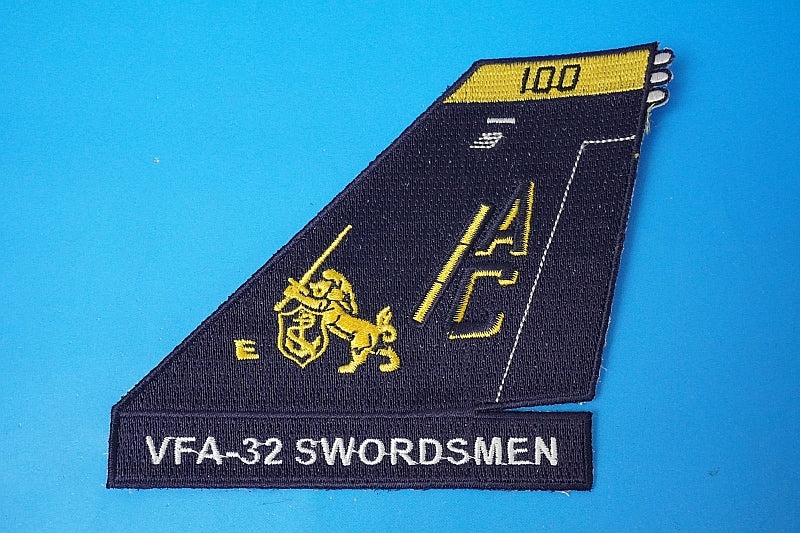 Patch USN F/A-18F Super Hornet VFA-3 SWORDSMEN Vertical stabilizer Patch without hook and loop