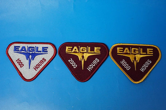 Patch JASDF Eagle Flight Time 1000 2000 3000 HOURS 3 Set without hook and loop