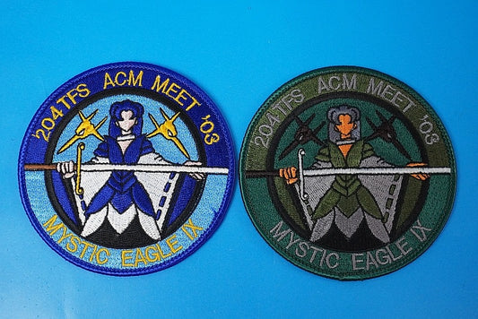 Patch JASDF 204TFS MYSTIC EAGLE IX ACM MEET '03 High Visibilirt / Low Visibility 2set without hook and loop